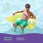 Pool Floats Adult 1 Inflatable Chair Floats with Cup Holders & Handles - Happy Colorful Pool Floaties - Pool Float Comes in 2 Fun Colors, Blue & Yellow, A Relaxing Floats for Swimming Pool
