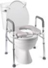 Toilet Seat Risers for Seniors, Raised Toilet Seat with Frame, Padded Seat with Splash Guard, Height Adjustable Commode Chair for Toilet, Up to 350lbs Support?Products Include Side splints?