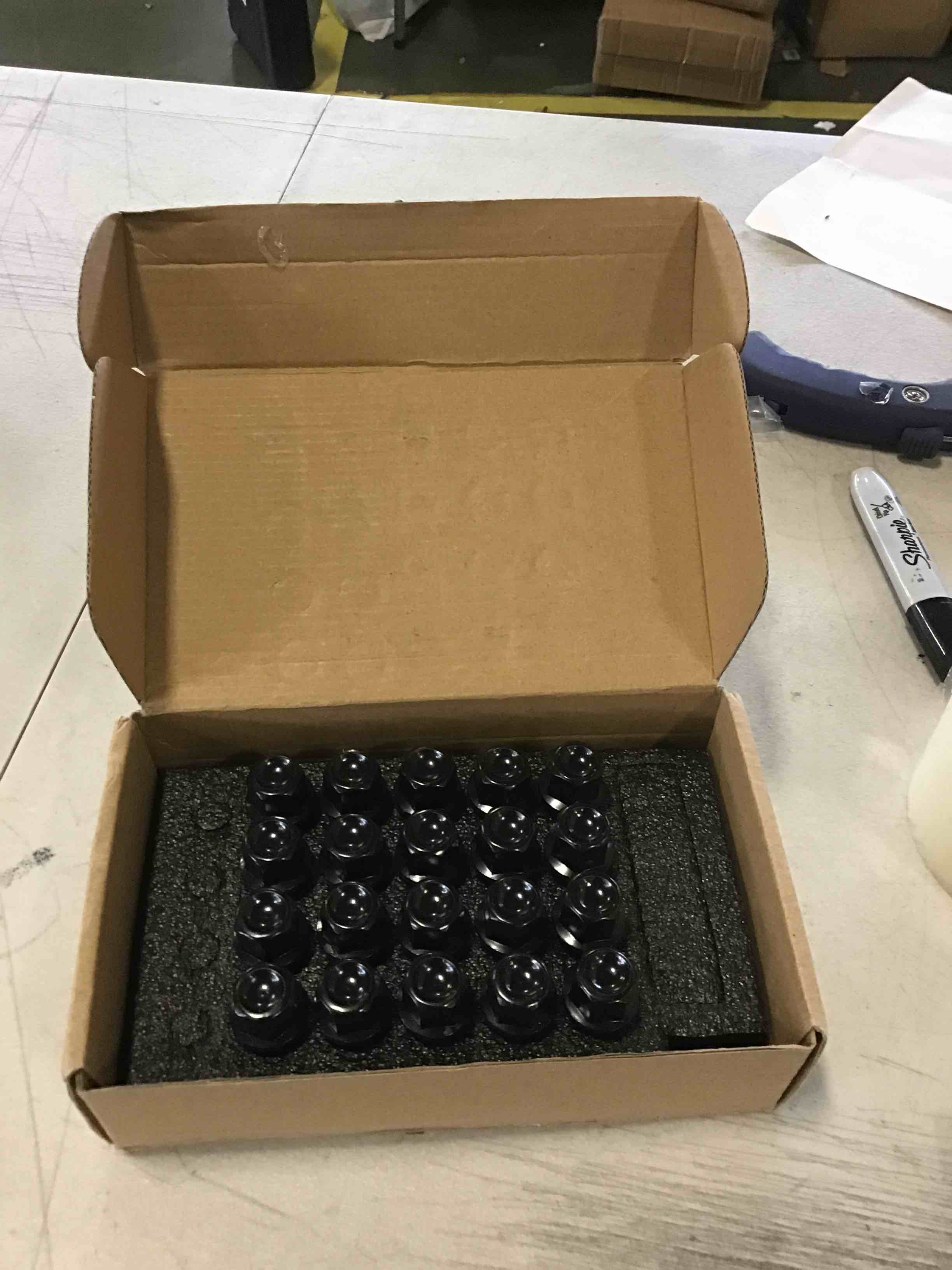 14x1.25 Wheel Lug Bolts, 20PCS M14x1.25 OE Factory Lug Bolts Cone Seat 17mm Hex 24mm Shank 1.93 inch Length Black Studs