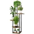 AZERPIAN Plant Stand 5 Tier Indoor Metal Flower Shelf for Multiple Plants Corner Tall Flower Holders for Patio Garden Living Room Balcony Bedroom, Black (Black)