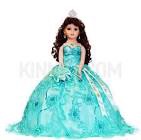 18" QUINCE UMBRELLA DOLLS KB18725-23 AQUA