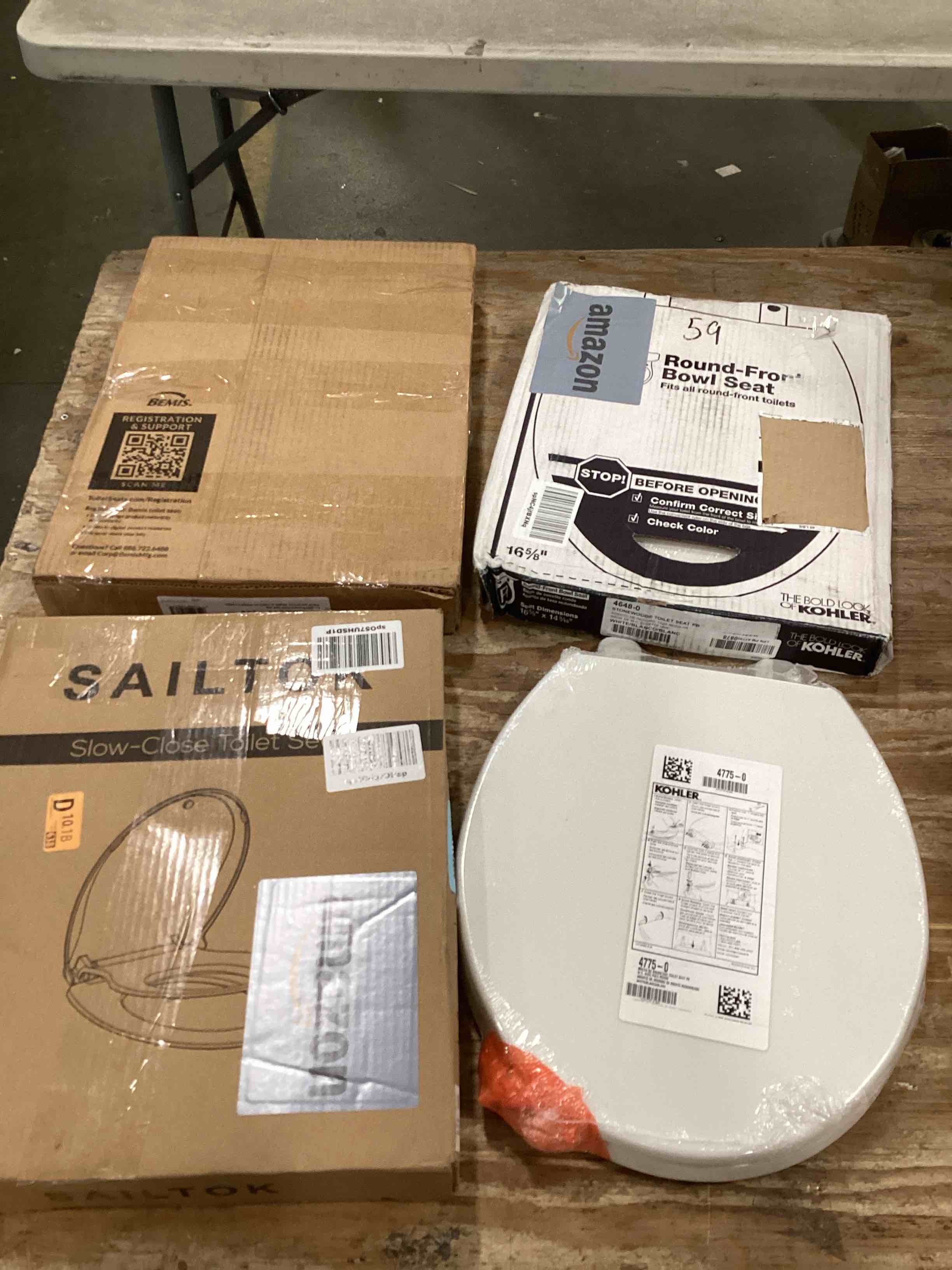 assorted toilet seats 