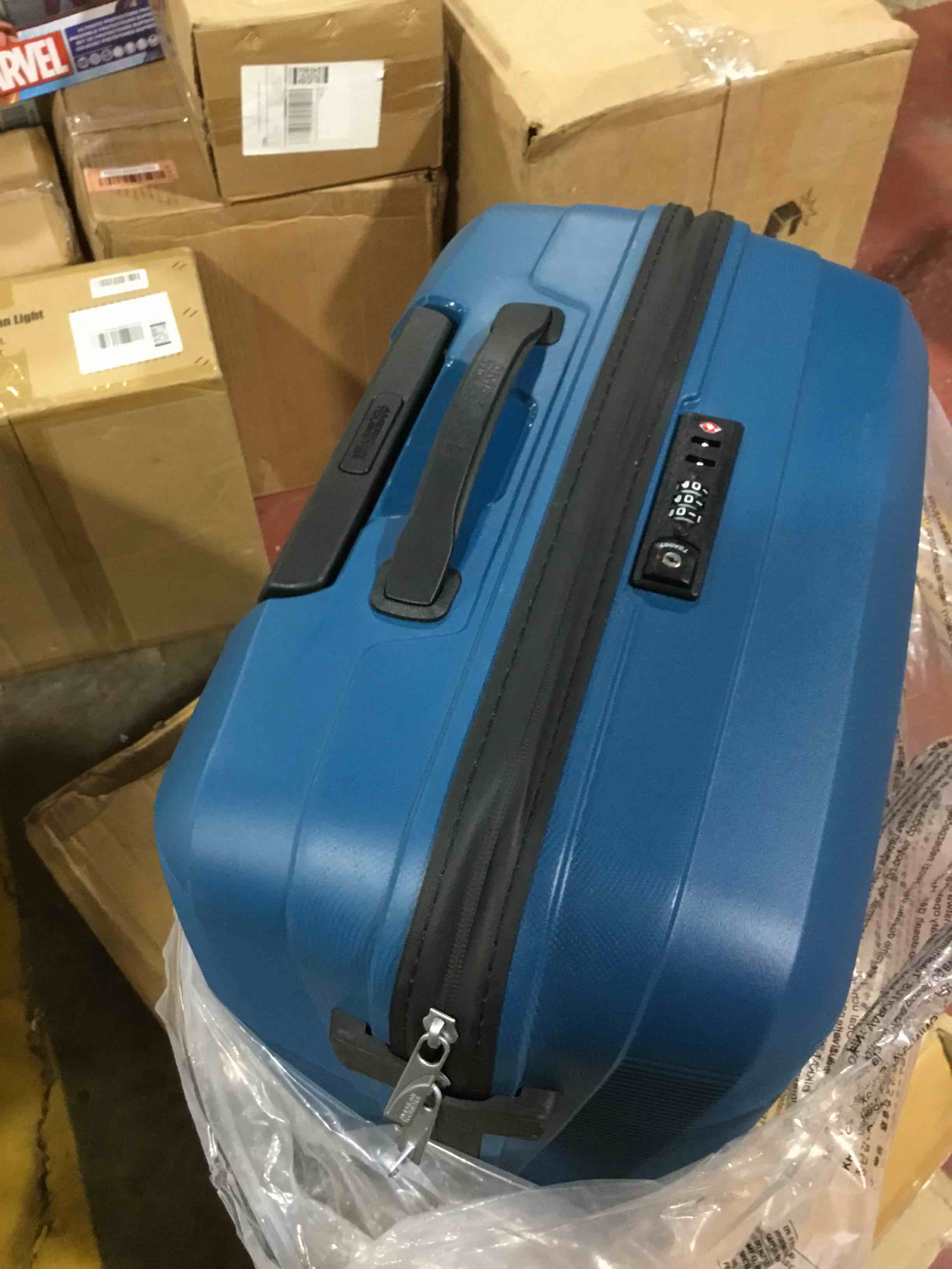 Valise American Tourister Expandable Spinner S - Noir/Bleu - Neuve