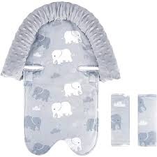 Nursing Cover Breastfeeding, Multi-use Baby Car Seat Covers Boys, Infant Stroller Cover, Stretchy Carseat Canopy, Soft Breathable, Elephant