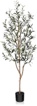 Kazeila Artificial Olive Tree 5FT Tall Faux Silk Plant for Home Office Decor Indoor Fake Potted Tree with Wood Branches and Fruits
