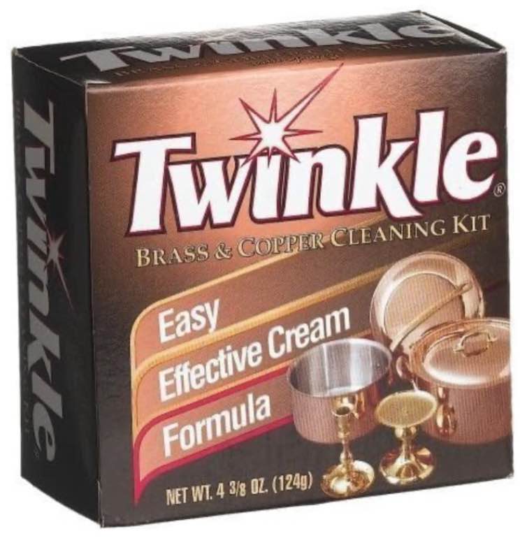 Twinkle Brass & Copper Cleaning Kit, Easy Effective Cream Formula, 4.38-Ounce (Pack of 2)