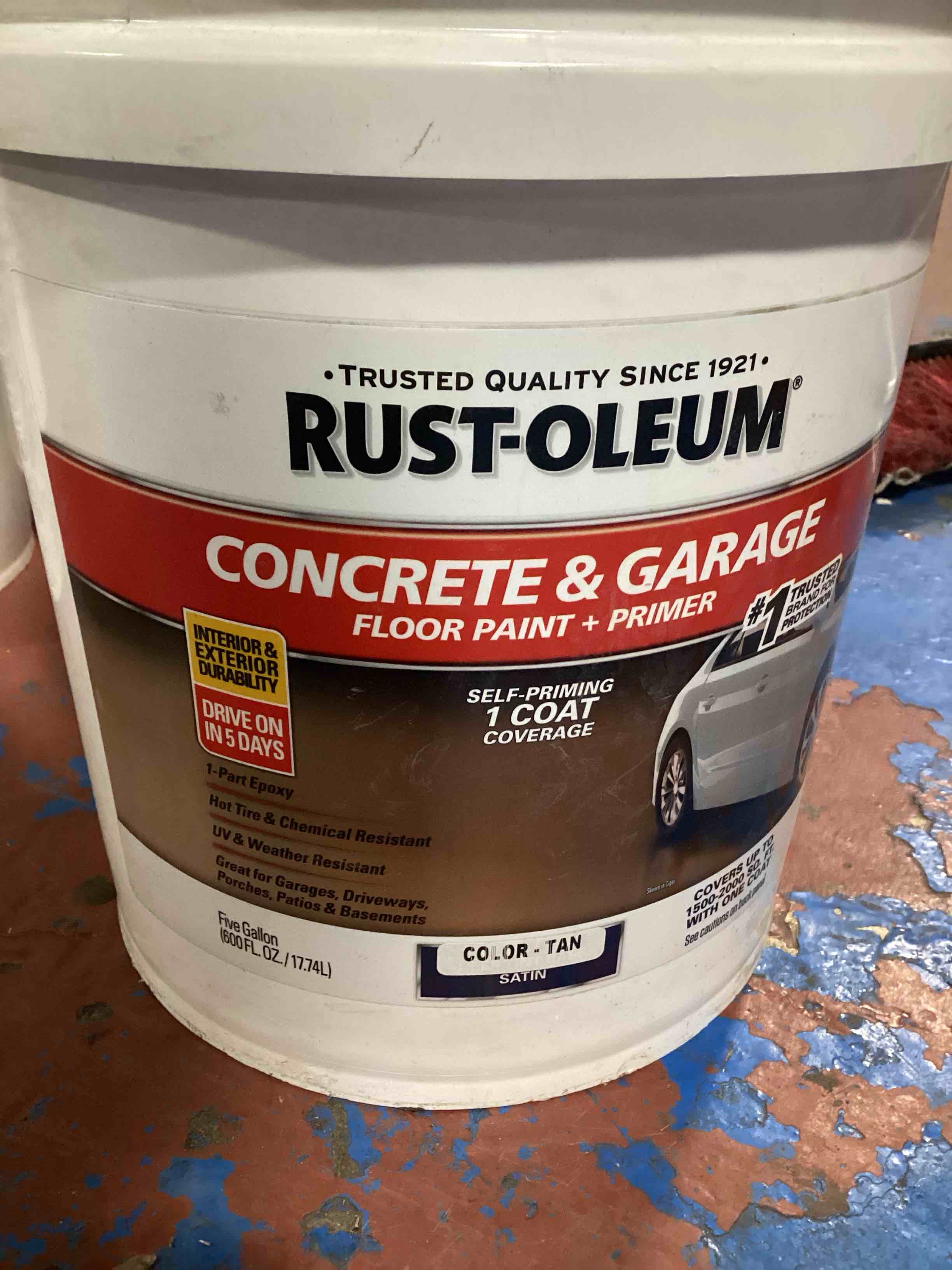 color tan Rust-oleum 5 Gal.Interior/exterior Concrete Floor Paint Satin