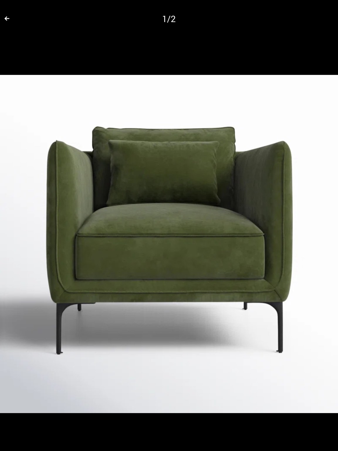 Rae Upholstered Armchair ( missing cushions)