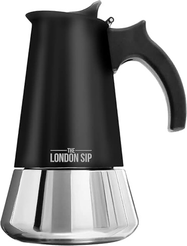 London Sip Stainless Steel Espresso Maker 10-Cup