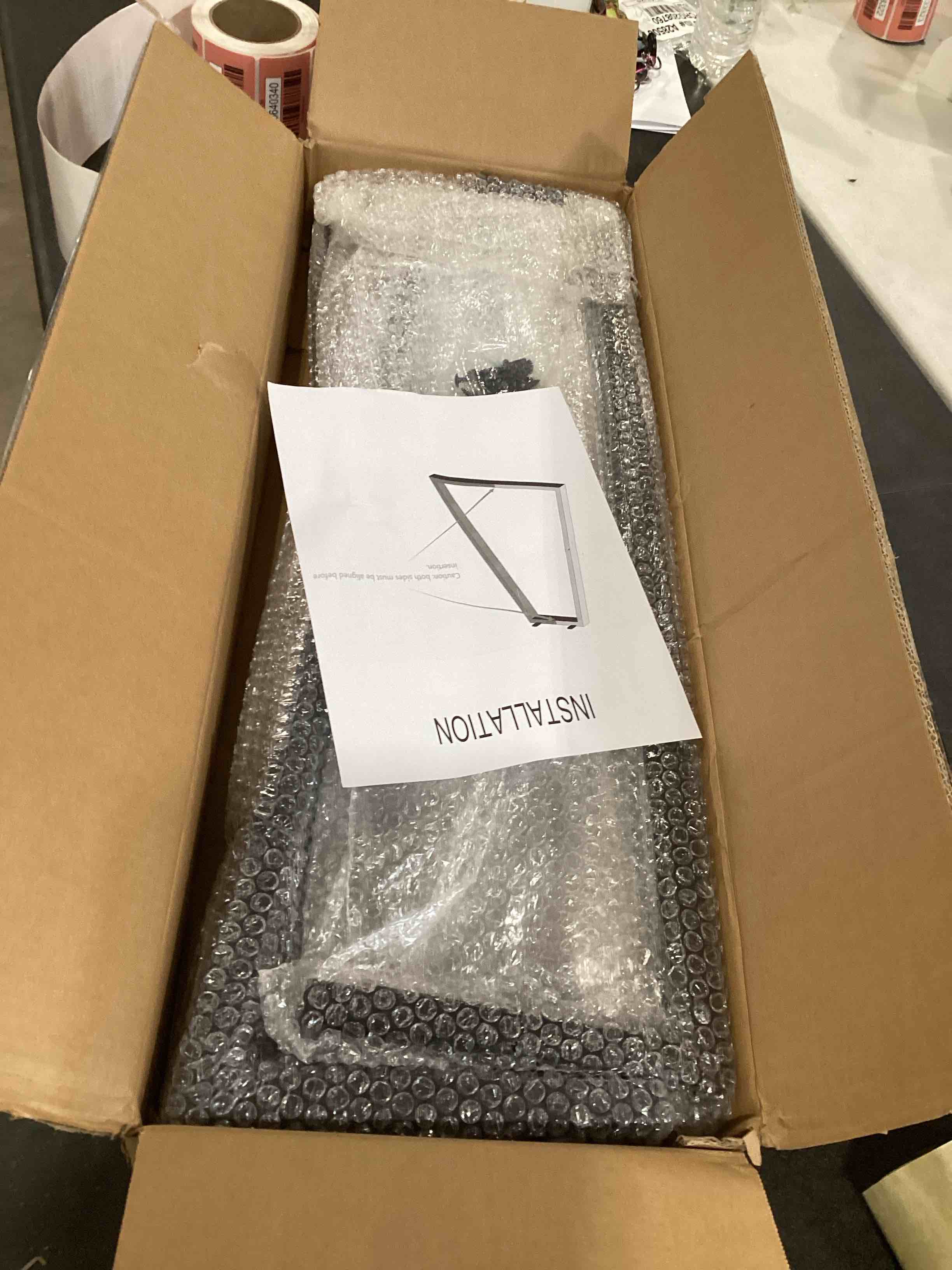 Signstek 28" Trapezoid Metal Table Legs, Heavy Duty Tube Iron Desk Legs