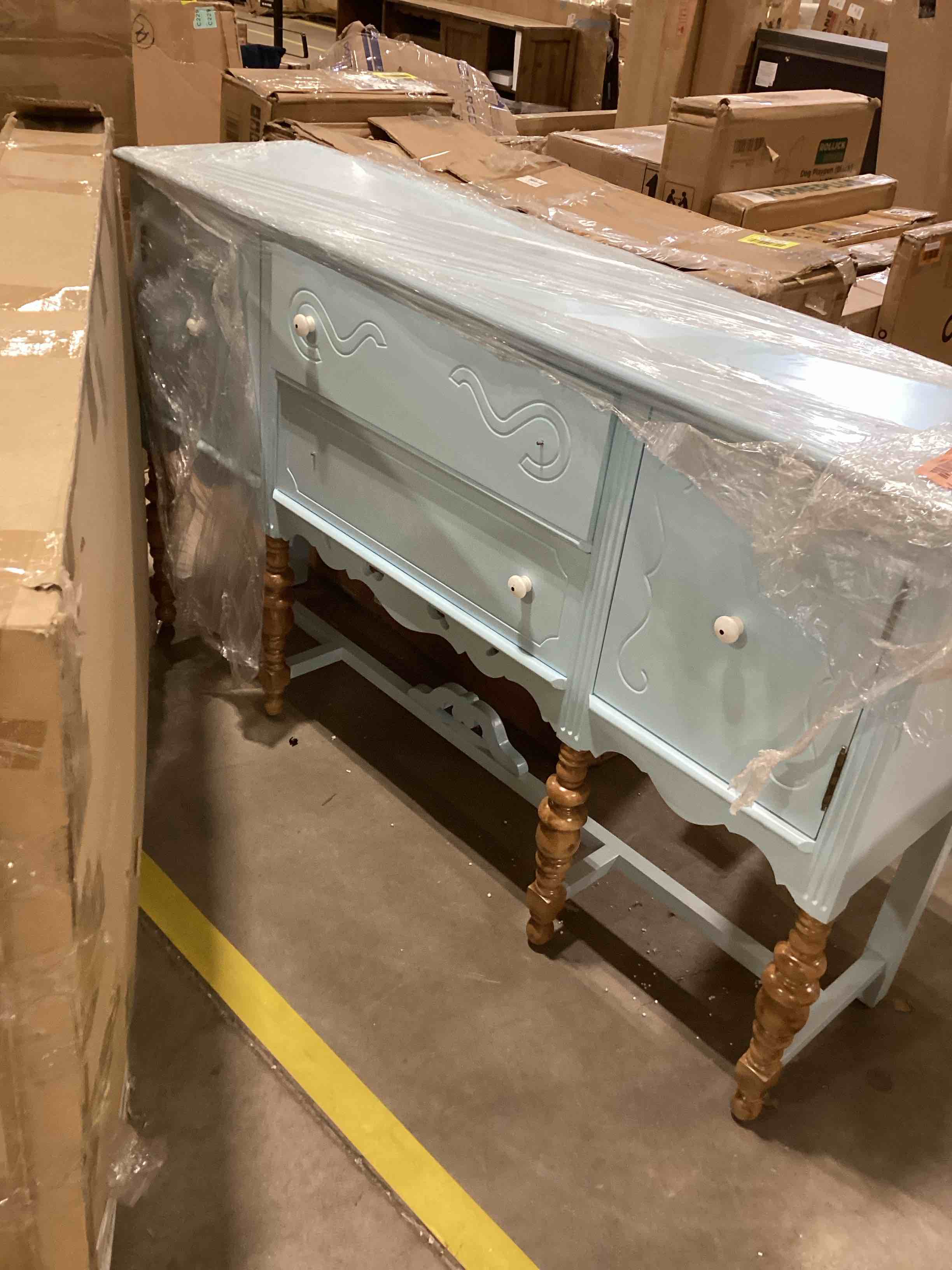 Console Table Sideboard Buffet Cabinet with Storage Drawers and 2 Cabinets Console Table Sofa Table with 2 Storage Drawers and 2 Cabinets