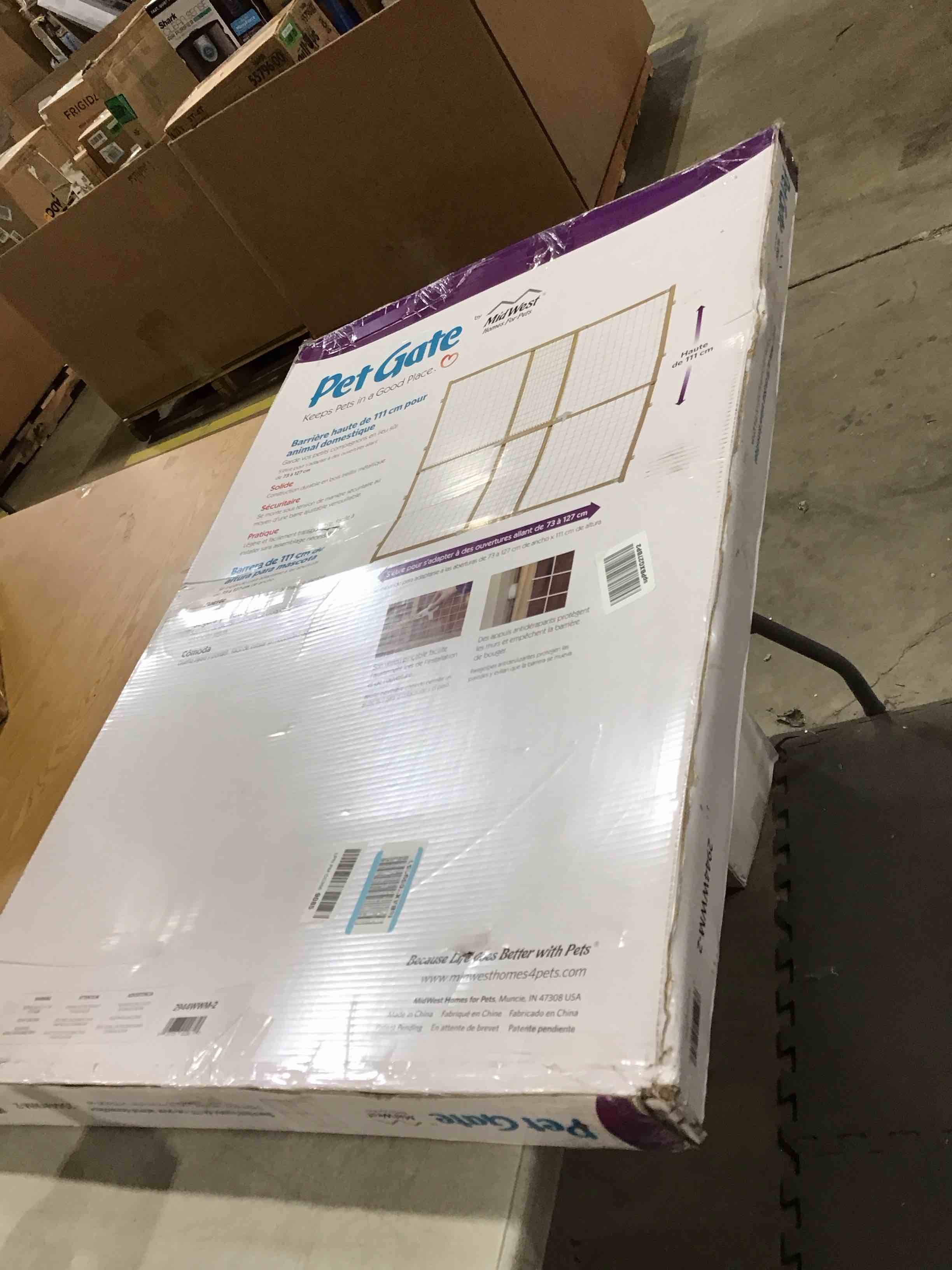 MidWest Homes for Pets Wire Mesh Pet Safety Gate, 44 Inches Tall