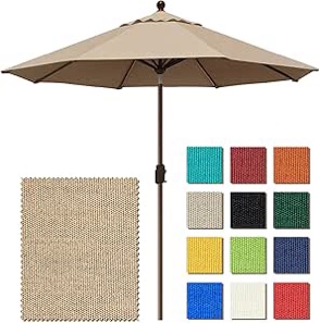 ( similar) (white)EliteShade USA 10-Year-Non-Fading 9Ft Market Umbrella Patio Umbrella Outdoor Table Umbrella with Ventilation, Heather Beige
