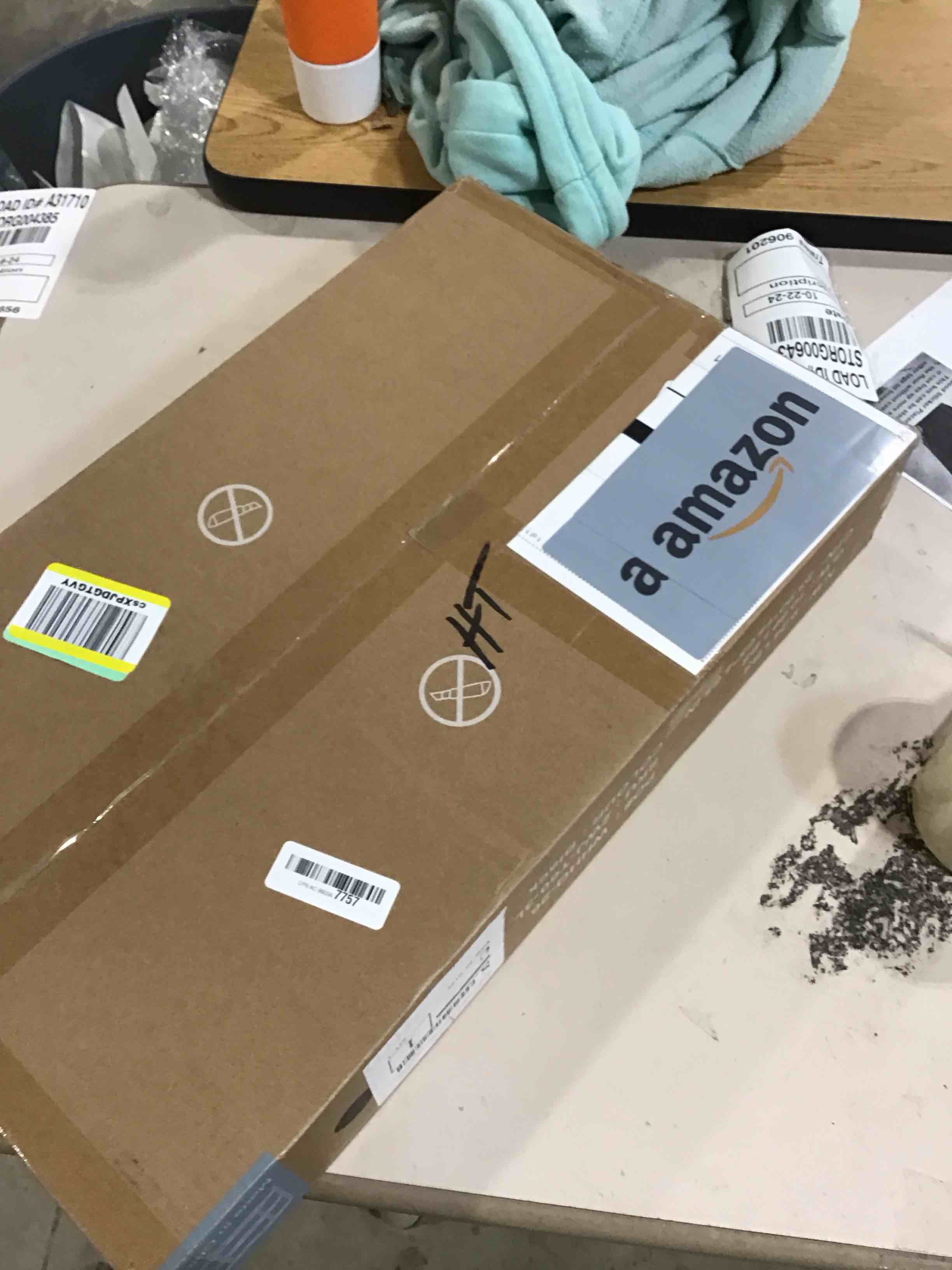 Amazon Basics 3-Shelf Adjustable Heavy Duty Steel Wire Rack Storage Shelving Organizer for Kitchen, Garage, 23.2" L x 13.4" W x 30" H, Black