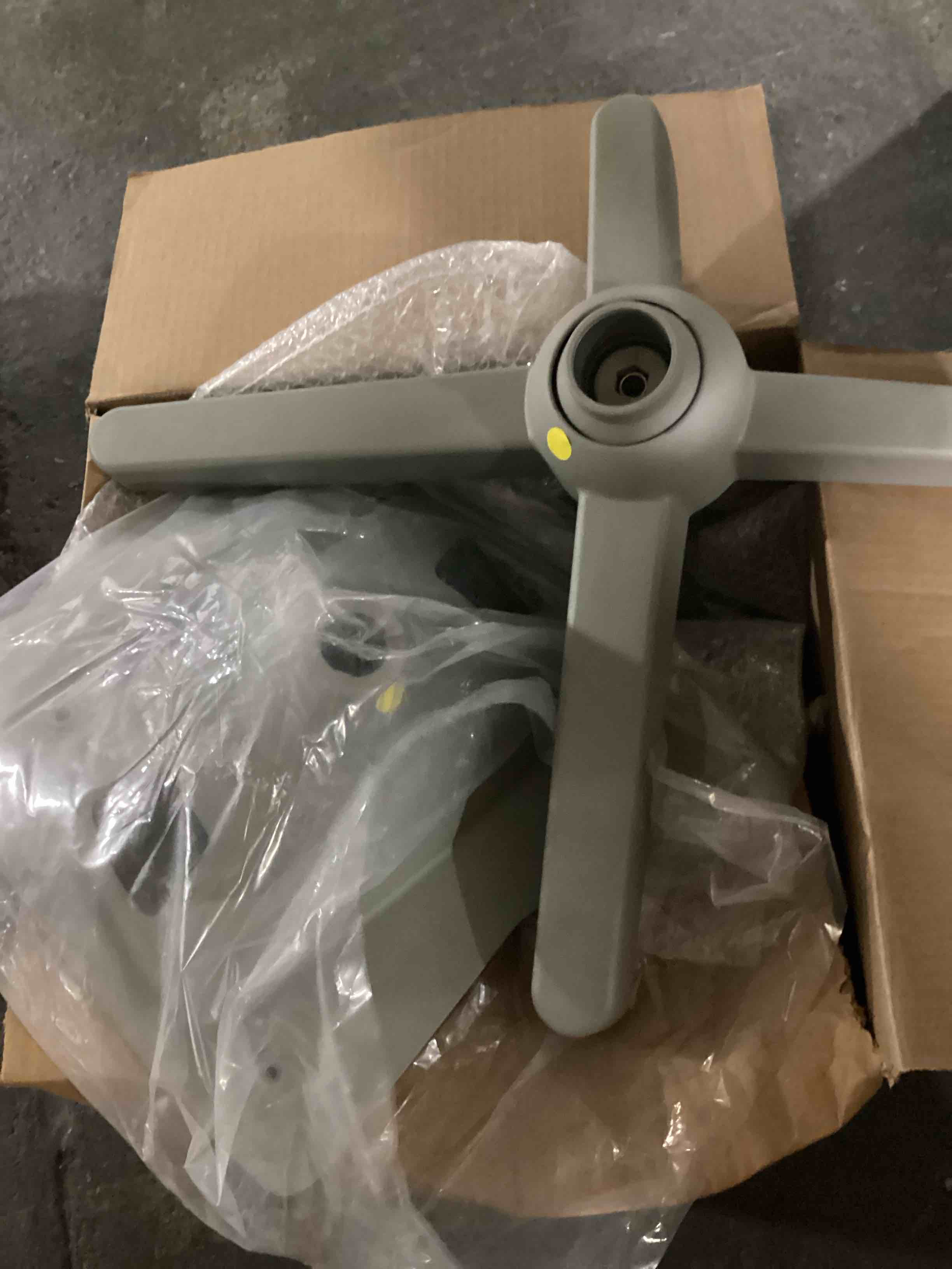 Elate Perch 33.8" Adjustable Polyurethane Stool with Steel Base in Gray