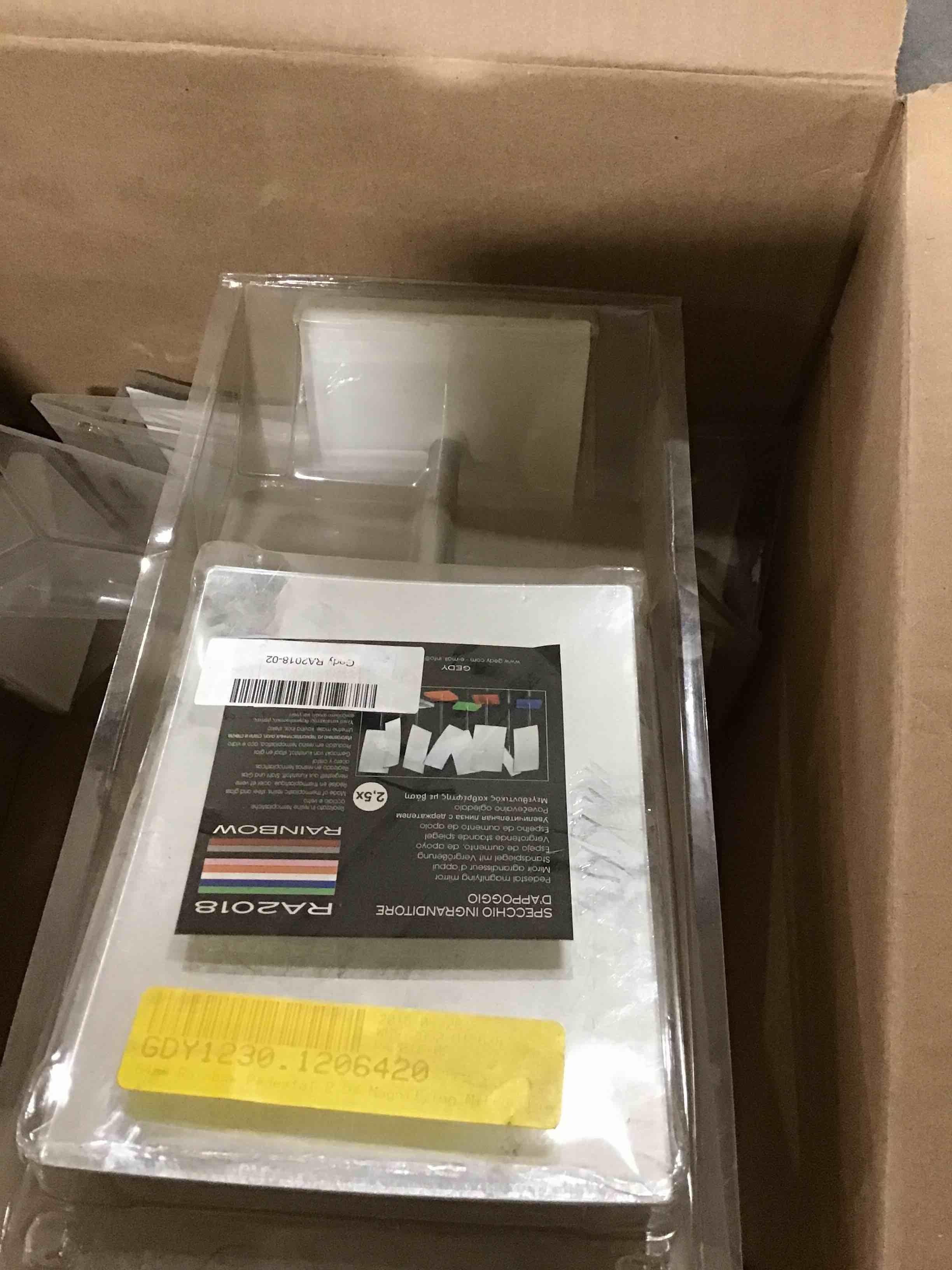 Gedy RA2018-73 Rainbow Magnifying Mirrow, 1.2" L x 5.51" W, Silver