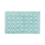 Nedia Home 27247 18 x 27 in. Cotton Tail Tufted Bath Rug, Teal