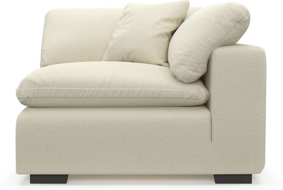 corner chair white upholstery cord like material (similar to photo