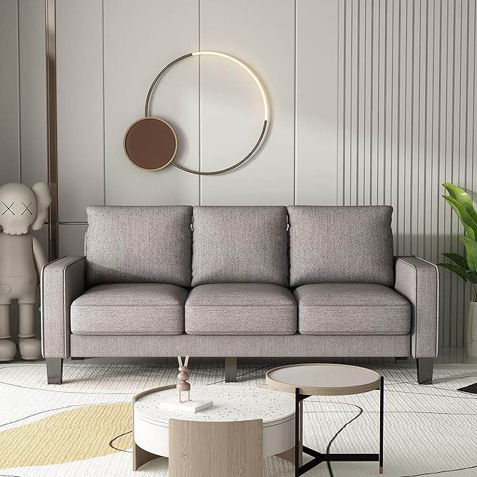 Seat Sofa Couch Modern 3 person Sofa(Incomplete box 1of 2 this is base of sofa and back rest)