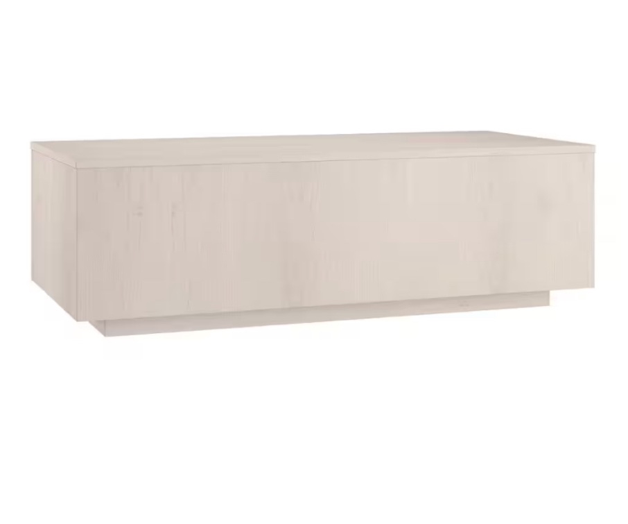 Paxton 47.5 in. Alder White Rectangle MDF Top Coffee Table