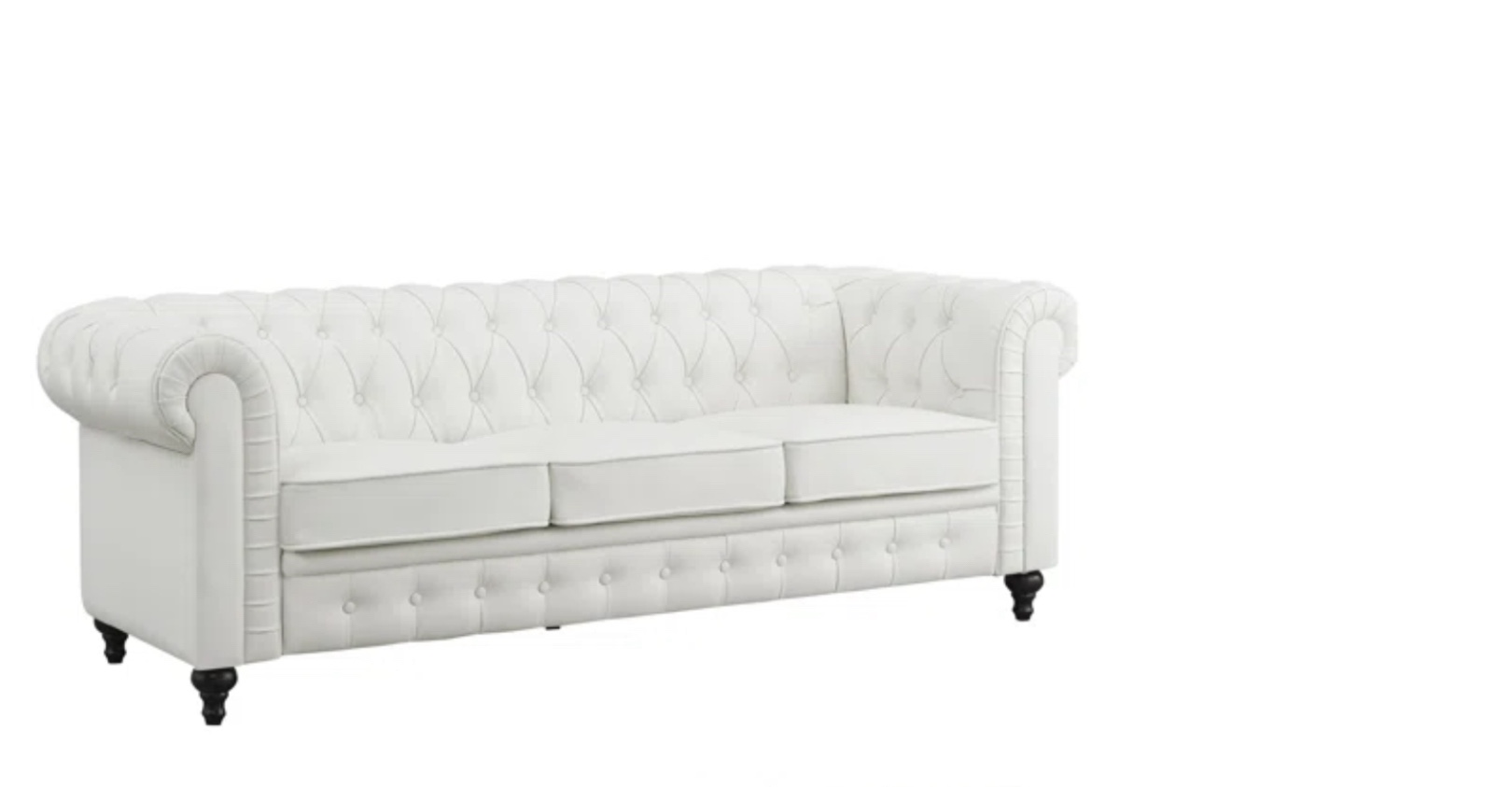 Arlisa 3 Piece Living Room Sets PU Leather Chesterfield Couch Set with Sofa, Loveseat and Arm Chair ( incomplete / Box 2 of 2 ) 