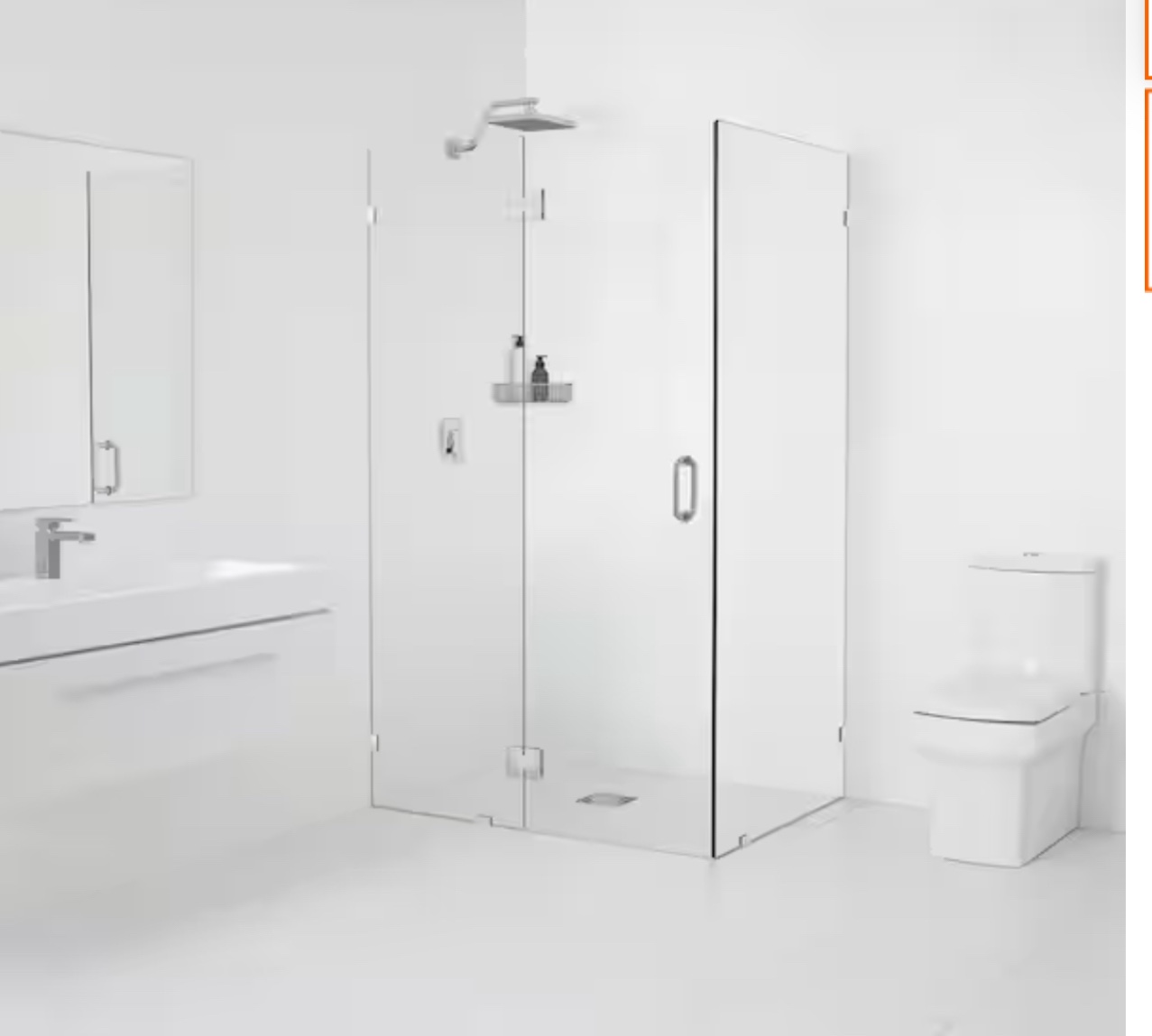 42 in. W x 42 in. D x 78 in. H Pivot Frameless Corner Shower Enclosure in Polished Chrome Finish with Clear Glass(1 door only ) 