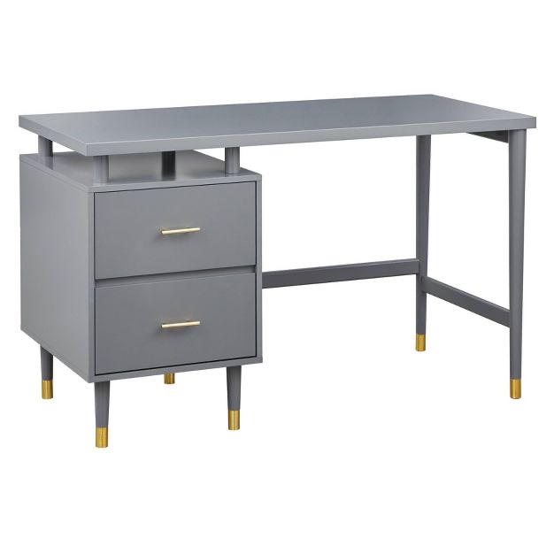 Margo Desk Charcoal Gray - Buylateral