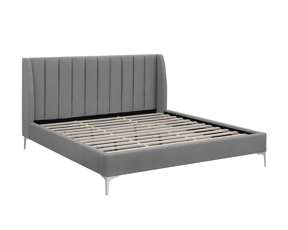 Renata bed-king-grey-headboard wing grey (Box 2 of 4)