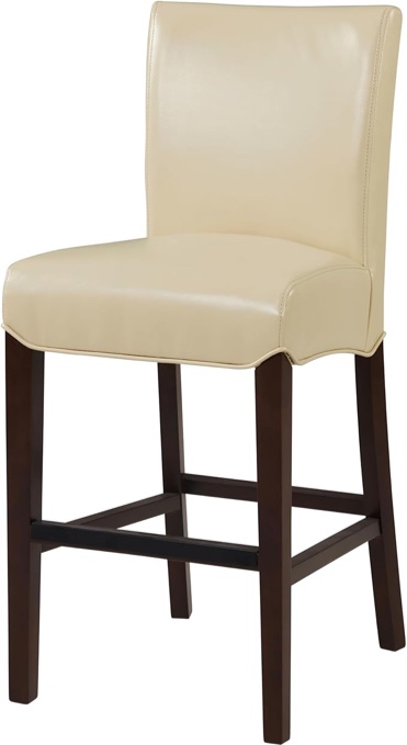 New Pacific Direct Milton Bonded Leather Counter Bar & Counter Stools, Cream