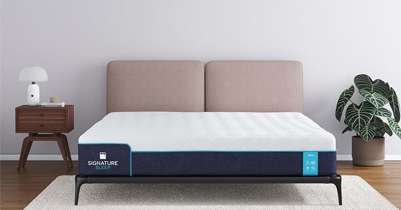 wayfair sleep 8 inch king size white blue