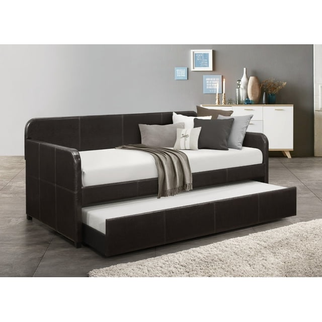 Tiara Upholstered Daybed with Trundle Box B (Back Rest, Rails, Slat Support, Castor, Hardware) ( Box 1/2 Incomplete)
