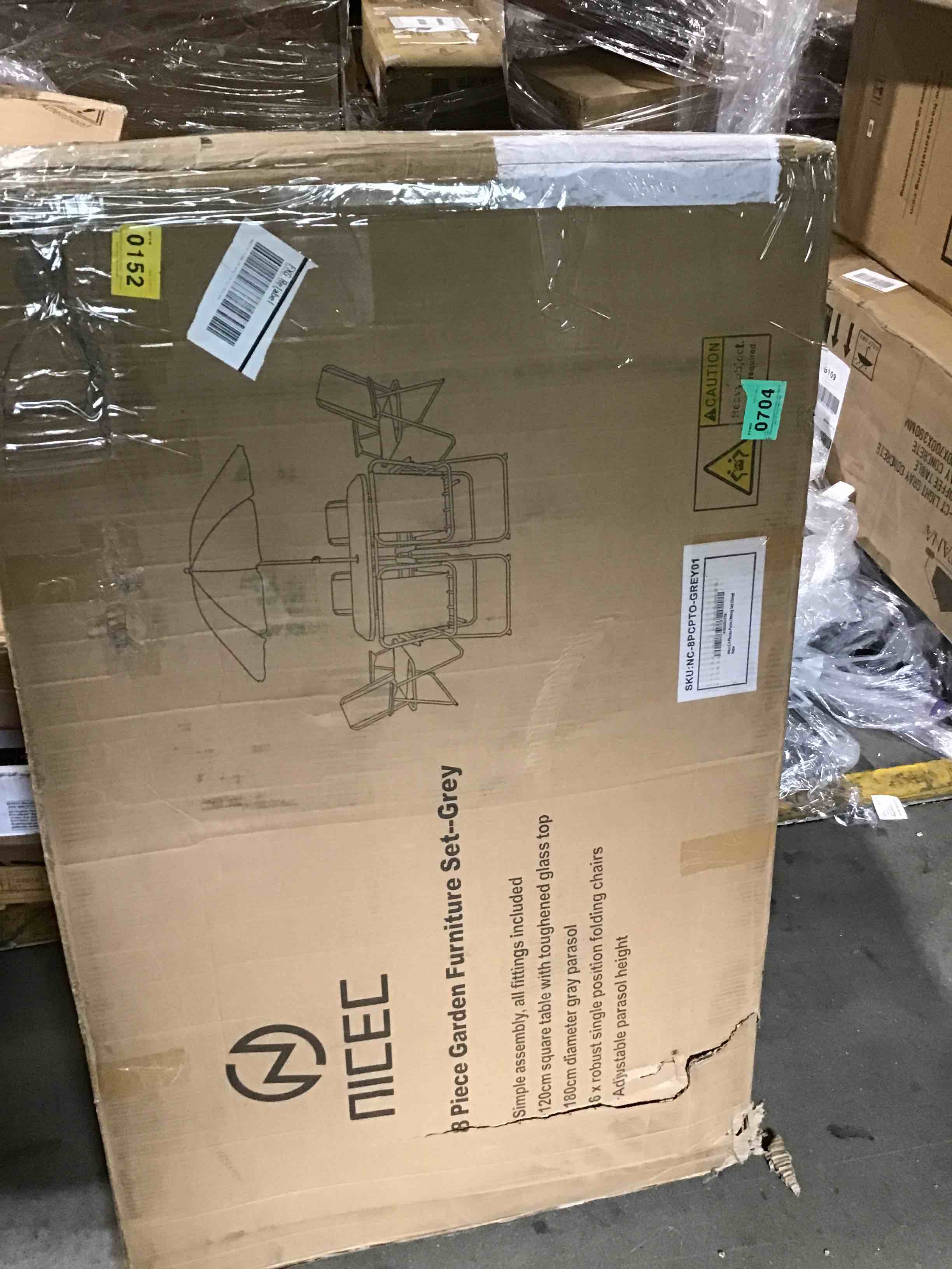 Lashenda Rectangular 6 Person 47.6'' L Outdoor Restaurant Dining Set