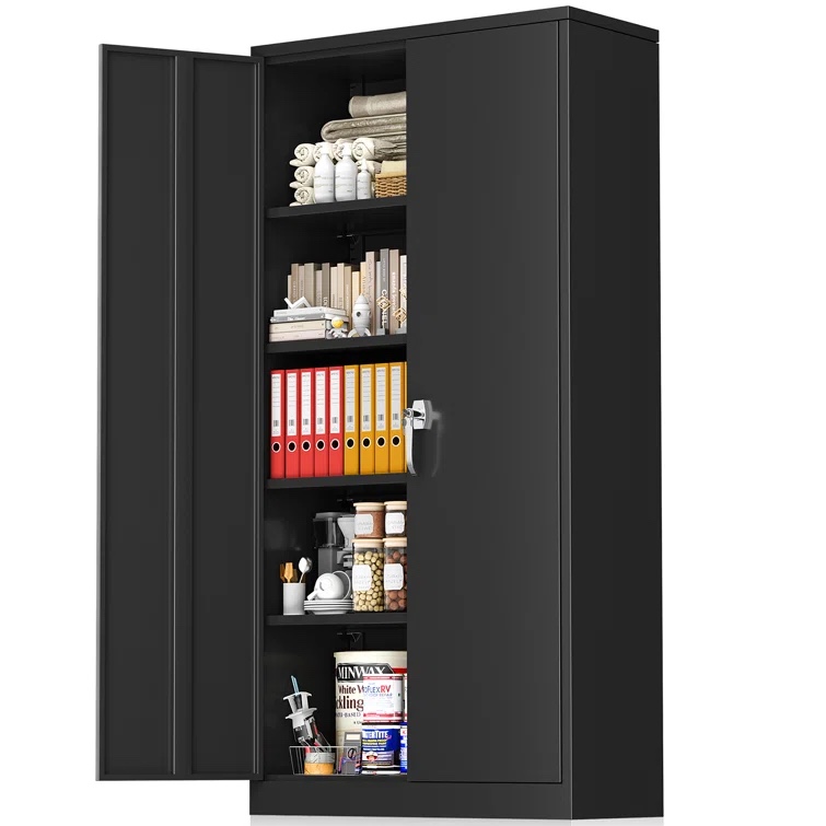Lakenzie (72" H x 32" W x 16" D) 5 - Shelf Steel Storage Cabinet with Lock (incomplete 1 box only)