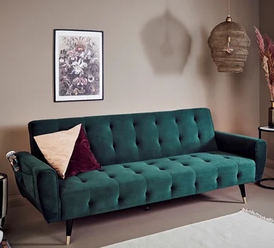 Chillax Dream 83.86" Velvet Square Arm Sleeper Sofa