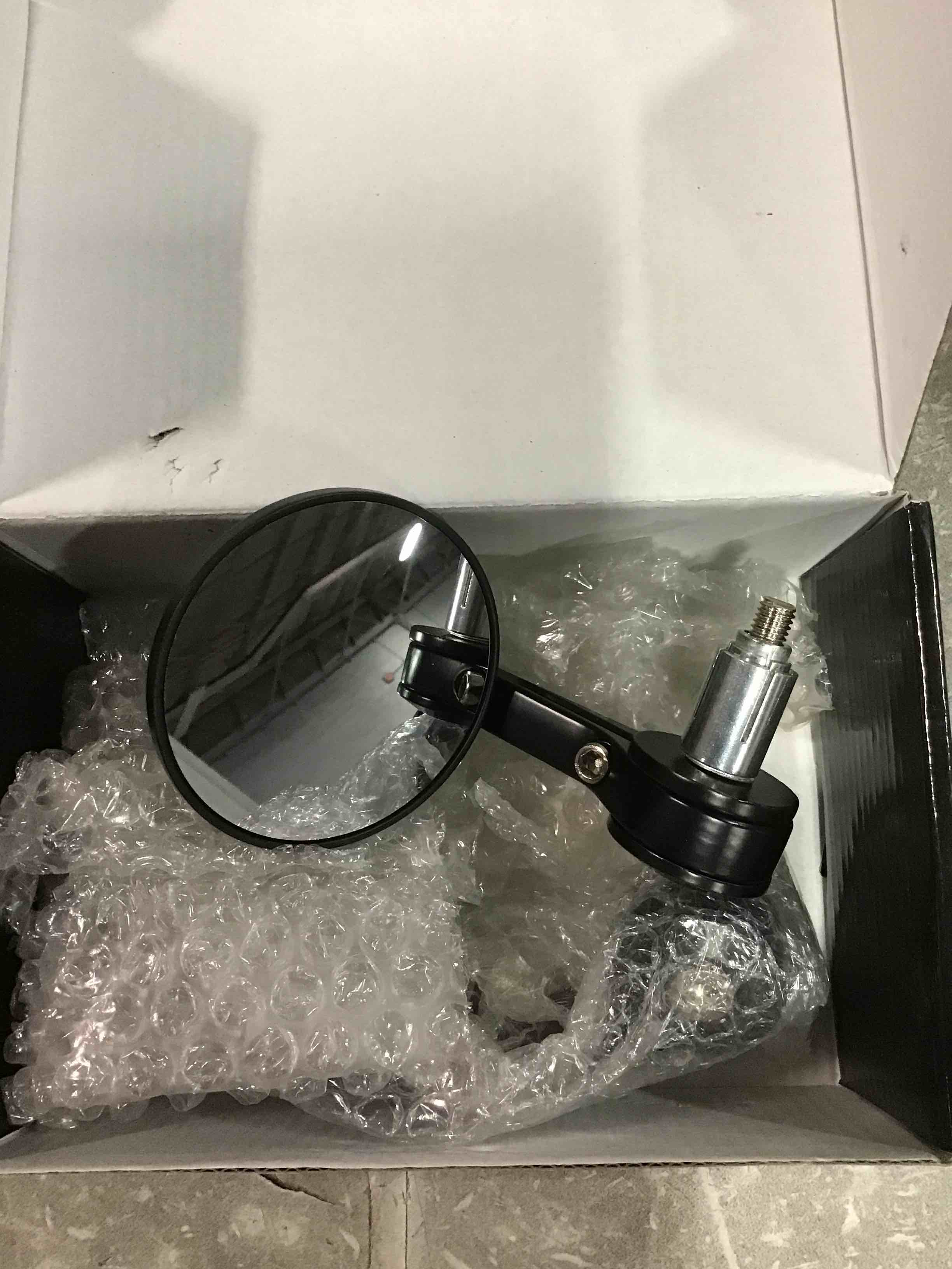 MZS Bar End Mirrors, Motorcycle Rear View mirror 7/8 Hollow 3 inch