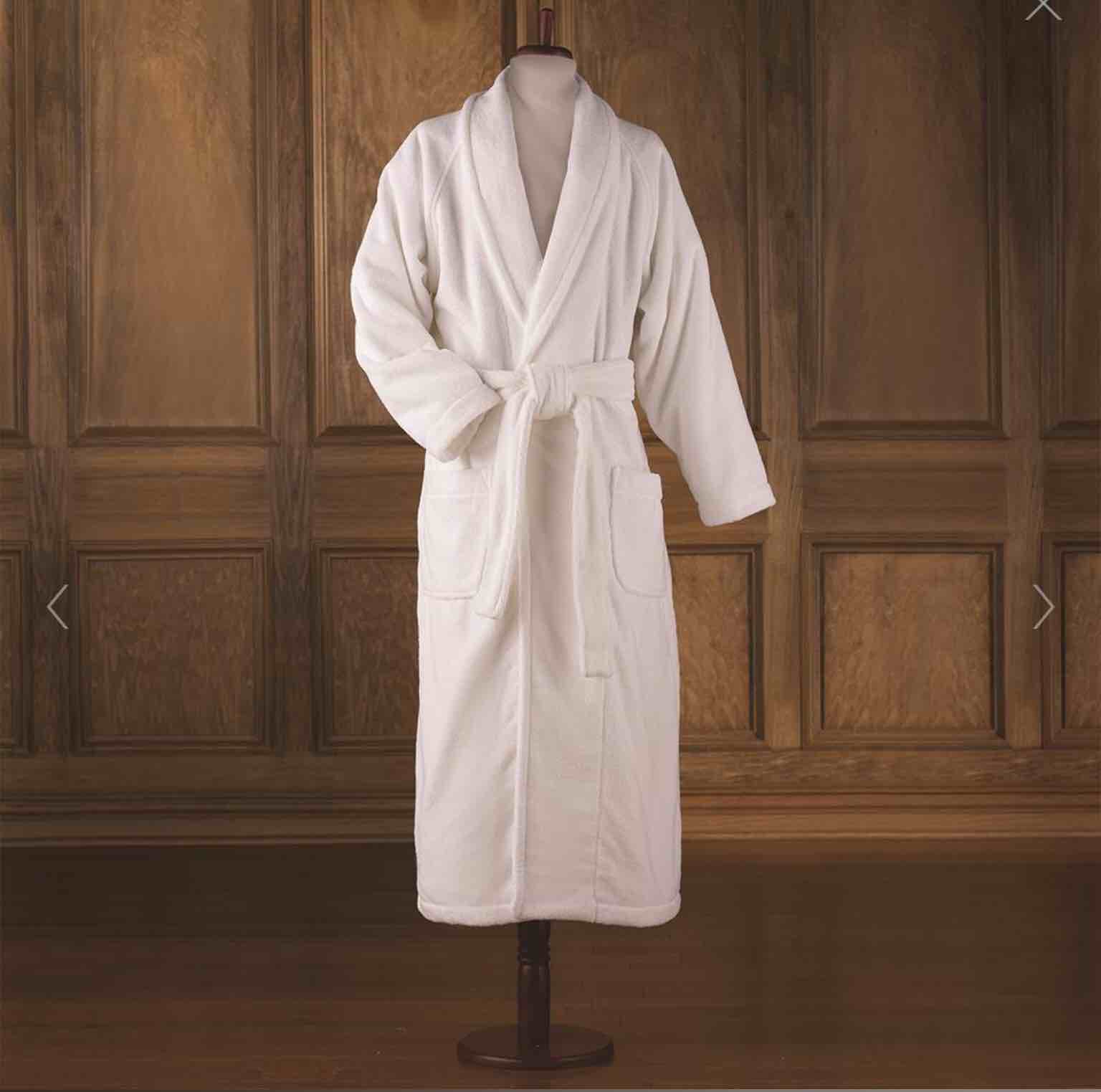 The Hammacher Schlemmer Genuine Turkish Cotton Luxury Bathrobe (White)