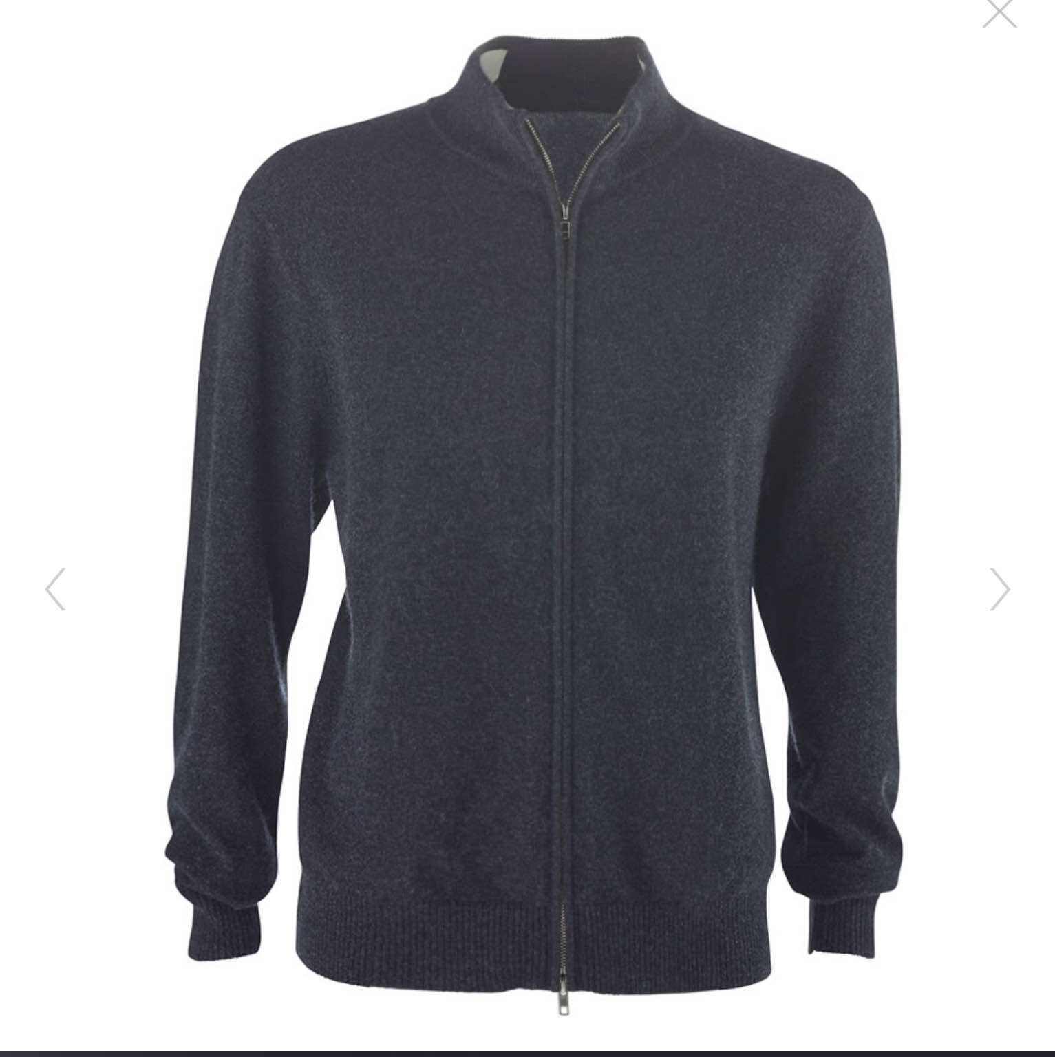 The Washable Cashmere Zip Front Sweatshirt