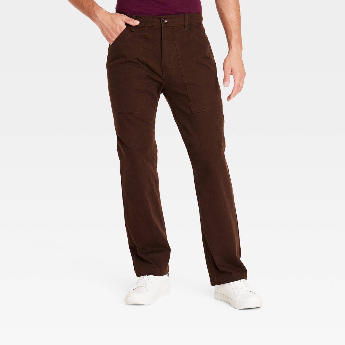 Men's Straight Leg Utility Pants - Goodfellow & Co™ Brown 36x32