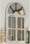 ((INCOMPLETE )) Louise Arch Wood Window Pane Farmhouse Wall Mirror
