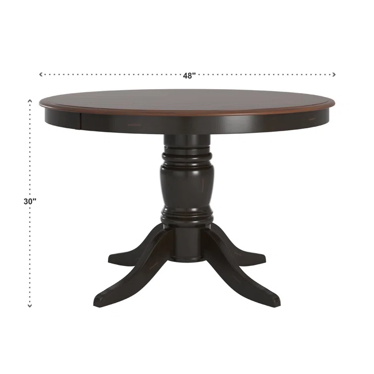 (SIMILAR,INCOMPLETE) Alyssha (2/2) Two-Tone Finish Pedestal Dining Table Base