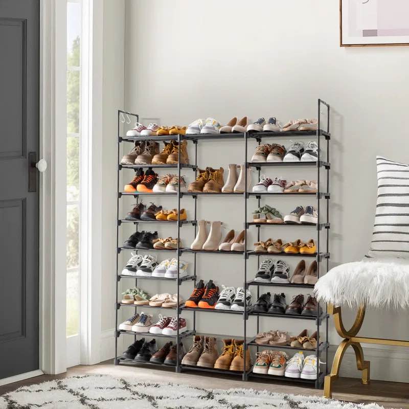 46 Pair Stackable Shoe Rack