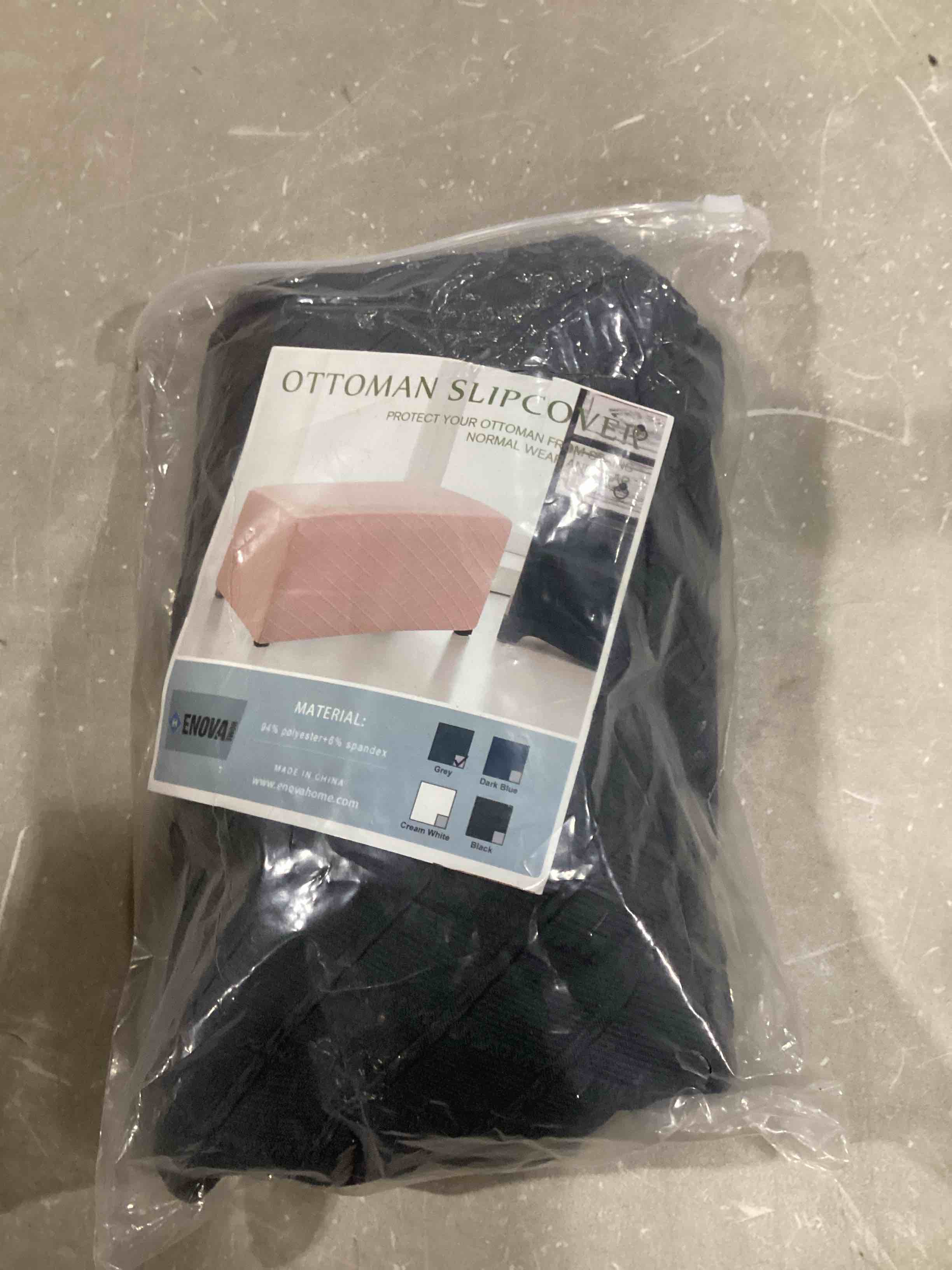 Ultra Soft Box Cushion Ottoman Slipcover