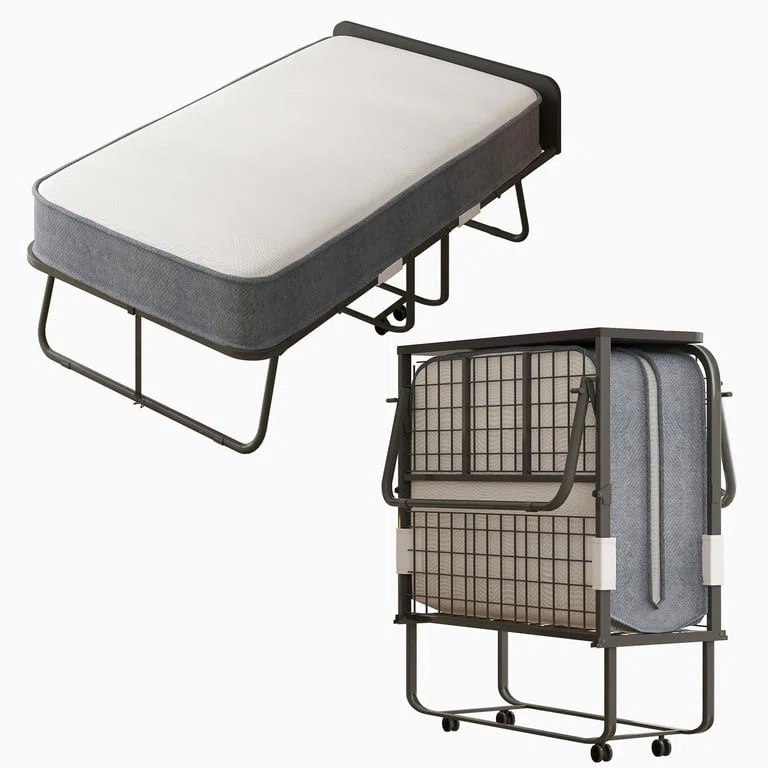 Mireya 46'' W/38'' W Folding Bed with Mattress Included