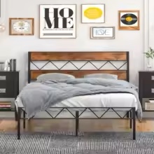 (similar) (incomplete) queen platform bed with headboard and footboard