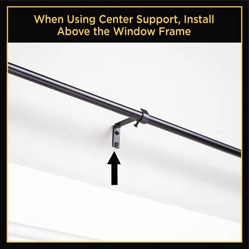 Sauhal Adjustable 0.63" Single Curtain Rod