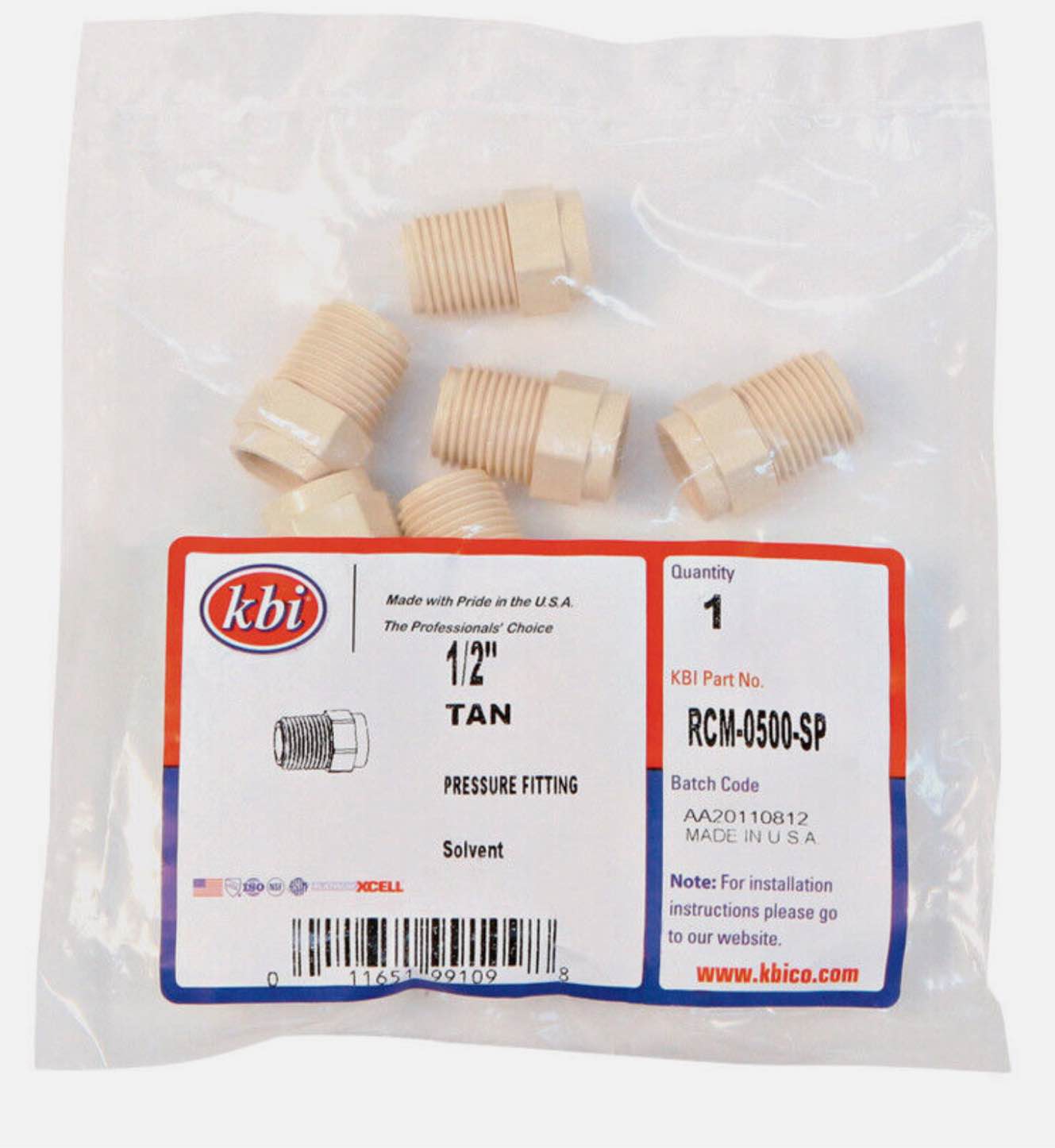 Charlotte Pipe 1/2 In. Male Thread to CPVC Adapter