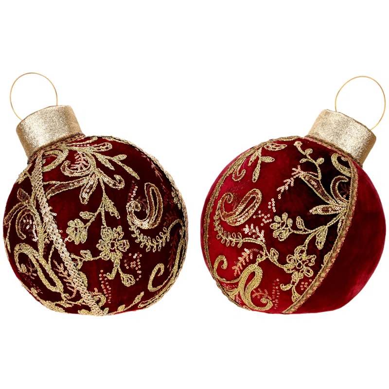 Velvet Ornament Table Top Set Of 2