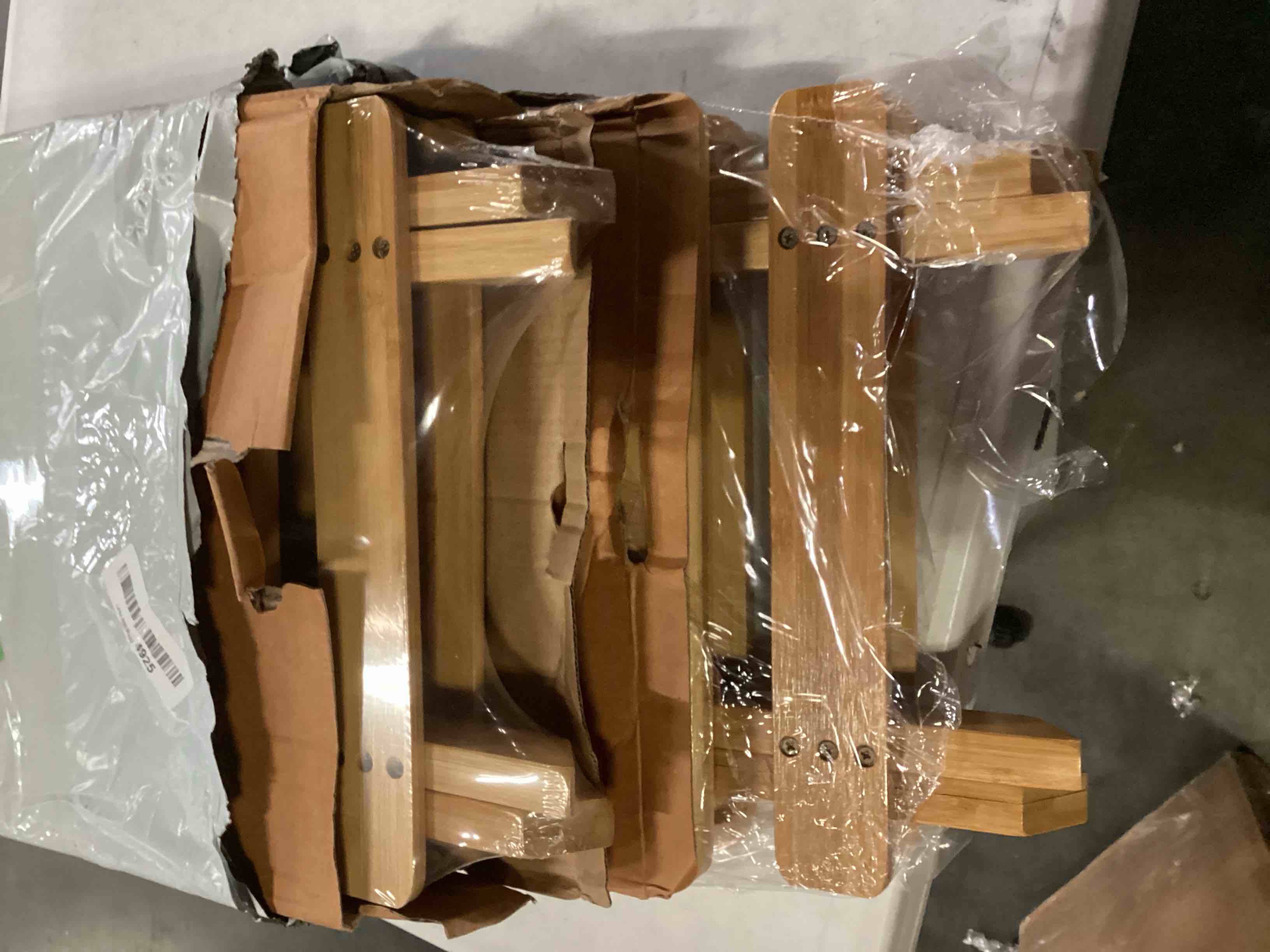 2 PCS Wooden Outdoor Side Table Folding Small Patio Table Square Picnic