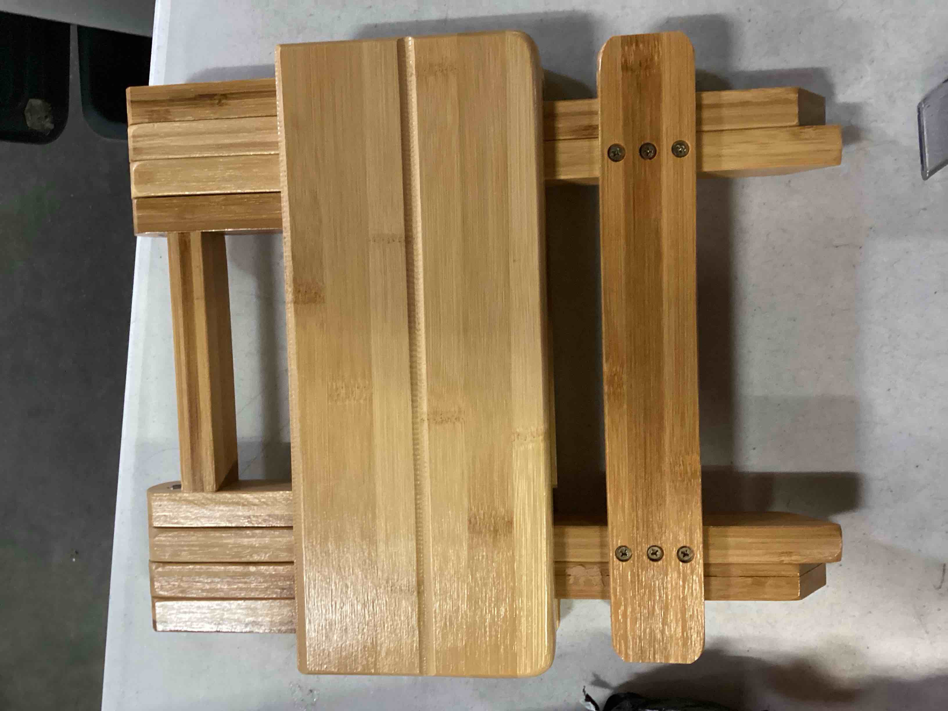 2 PCS Wooden Outdoor Side Table Folding Small Patio Table Square Picnic