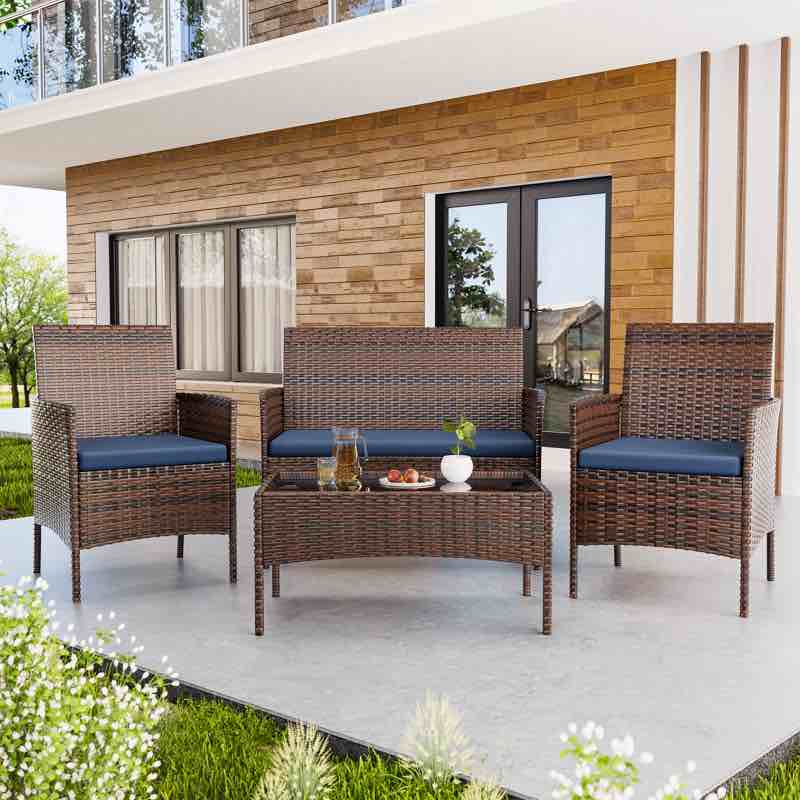Carlina 4 - Person Outdoor Seating Group with Cushions